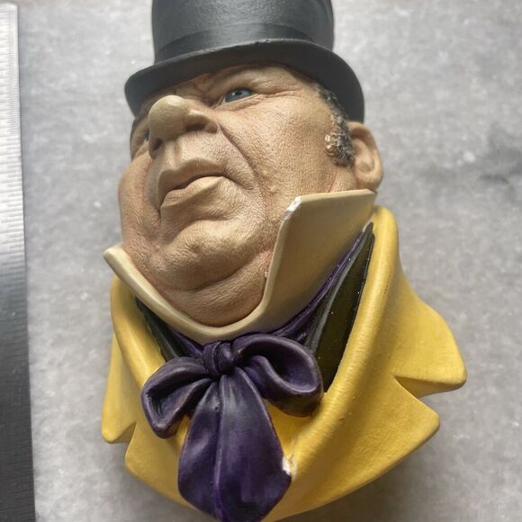 Mr Micawber #22 Chalkware Head Gorgeous Bossons Congleton England Vtg 1969 - Picture 3 of 5
